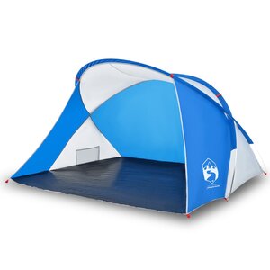 vidaXL Tente de plage bleu azuré escamotable imperméable