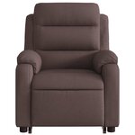 vidaXL Fauteuil inclinable électrique marron foncé tissu