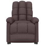 vidaXL Fauteuil électrique de massage Marron foncé Tissu
