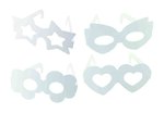 Lunettes en carton pour enfant A colorier 14 x 8 cm x 4 pièces - MegaCrea DIY