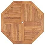 vidaXL Table à dîner de jardin 110x110x75 cm Bois massif de teck