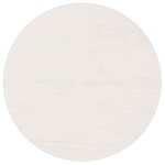 vidaXL Dessus de table Blanc Ø40x2 5 cm Bois de pin massif