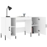 vidaXL Bureau blanc 140x50x75 cm bois d'ingénierie