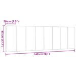 vidaXL Coussin de tête de lit Hanko noir 160 cm tissu