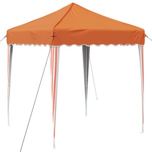vidaXL Tente de fête pop-up 195 x 195 x 245 cm Orange Tissu Oxford
