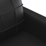 vidaXL Ensemble de canapés 2 Pièces avec coussins Noir Similicuir