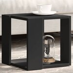 vidaXL Table basse noir 32x32x30 cm bois d'ingénierie