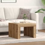 vidaXL Table basse chêne artisanal Bois d'ingénierie