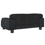 vidaXL Canapé pour enfants noir 70x45x30 cm velours
