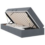 vidaXL Lit avec rangement et matelas Gris foncé 100 x 200 cm Velours