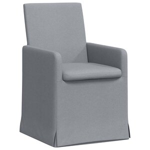 vidaXL Chaises de salle à manger 2 pc Tissu Gris clair 57 x 68 x 94 cm