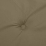 vidaXL Coussins de chaise à dossier bas lot de 2 taupe mélangé tissu