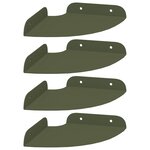 vidaXL Étagère flottante avec étagère 4 Pièces Vert olive 15 x 15 x 2 cm