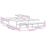 vidaXL Cadre de lit avec rangement Sonoma gris 226 5 x 140 x 31 5 cm