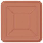 vidaXL Plateau carré à fleurs 6 Pièces Rouge brique 18 x 18 x 2 cm
