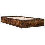 vidaXL Cadre de lit sans matelas chêne fumé 100x200 cm