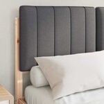 vidaXL Cadre de lit avec tête de lit rembourrée Gris Naturel et Foncé