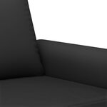 vidaXL Canapé à 2 places Noir 140 cm Velours
