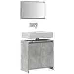 vidaXL Ensemble de meubles de salle de bain 2 Pièces gris béton