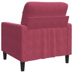 vidaXL Fauteuil Rouge bordeaux 60 cm Velours
