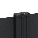 vidaXL Auvent latéral rétractable noir 180x1000 cm