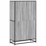 vidaXL Bibliothèque sonoma gris 80 5x35x139 cm bois d'ingénierie