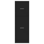 vidaXL Armoire d'apothicaire noir 40x41x118 cm bois d'ingénierie