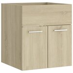 vidaXL Armoire d'évier avec lavabo intégré Chêne sonoma Aggloméré