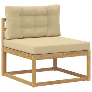 vidaXL Sofa de milieu extérieur Polyester Blanc