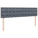 vidaXL Cadre de lit ottoman avec matelas gris foncé 200x200 cm velours