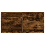 vidaXL Meuble TV mural avec lumières LED chêne fumé 80x31x35 cm