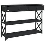 vidaXL Table console noir 100x28x75 cm bois d'ingénierie