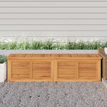 vidaXL Boîte de rangement jardin et sac 200x50x55 cm bois massif teck