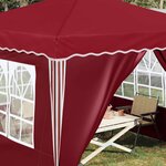 vidaXL Tente de fête pop-up 288 x 288 x 245 cm Bordeaux Tissu Oxford