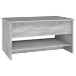 Vidaxl table basse sonoma gris 80x50x40 cm bois d'ingénierie