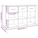 vidaXL Buffet Chêne fumé 100x30x59 5 cm Bois d'ingénierie