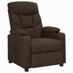 vidaXL Fauteuil Marron foncé Tissu