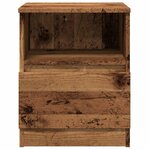 vidaXL Table de chevet 2 Pièces vieux bois 40x40x50 cm bois d’ingénierie