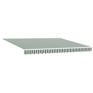 vidaXL Tissu de Remplacement de Store pour Cadre 4x3 m Vert et Blanc