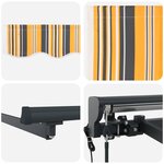 vidaXL Cadre d'auvent Jaune et Gris 400 × 300 cm