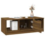 vidaXL Table basse chêne marron 102x50x36 cm bois d'ingénierie