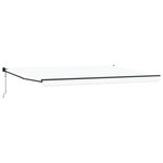 Auvent rétractable automatique vidaXL Blanc 500x300 cm