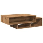 vidaXL Table basse chêne artisanal 105x55x32 cm bois d'ingénierie