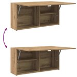 vidaXL Armoire murale de bain chêne artisanal bois d'ingénierie