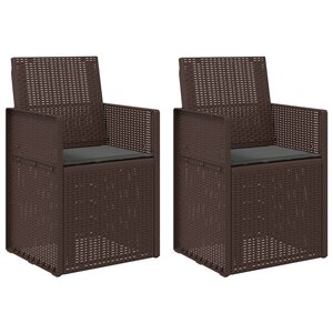 vidaXL Chaises de jardin salle à manger 2 Pièces Marron et anthracite PP