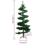 vidaXL Arbre de Noël hélicoïdal pré-éclairé et support vert 150 cm PVC