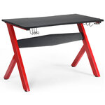 Bureau gamer pour e-sport avec porte-gobelet tapis de souris support pour ecouteurs en fibre de carbone et cadre en acier 20_0002084