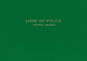 Registre Livre de police pour Bijoutiers - Ventes/achats - 21X30 200 P - vert ELVE