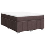 vidaXL Sommier à lattes de lit avec matelas Marron foncé 140x190 cm