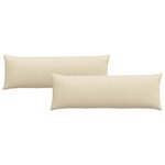 vidaXL Coussins de canapé 2 Pièces Crème 120 x 40 cm tissu